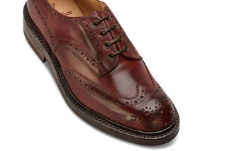 Bourton Country Shoe - Burgundy Burnished - R E Tricker Ltd