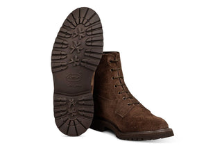 Burford Country Boot - Charcoal Coarse Suede - R E Tricker Ltd