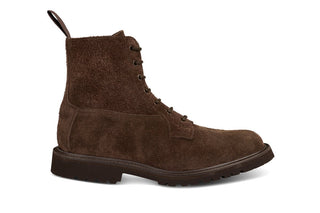 Burford Country Boot - Charcoal Coarse Suede - R E Tricker Ltd