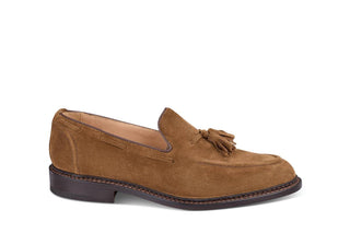 Elton Tassel Loafer - Cubana Castorino Suede - R E Tricker Ltd