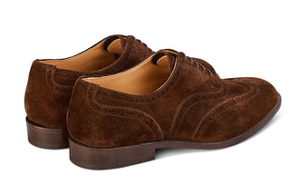 Epsom JS9524 Brogue Oxford City Shoe - Chocolate (Multiple Width Fittings) - R E Tricker Ltd