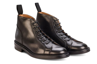 Ethan Monkey Boot - Black Calf - R E Tricker Ltd