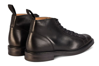 Ethan Monkey Boot - Black Calf - R E Tricker Ltd