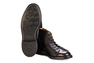 Ethan Monkey Boot - Black Calf - R E Tricker Ltd