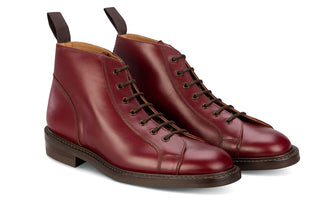 Ethan Monkey Boot - Burgundy Calf - R E Tricker Ltd