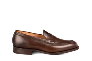 Havard Street Penny Loafer - Espresso Burnished Calf - R E Tricker Ltd