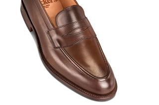 Havard Street Penny Loafer - Espresso Burnished Calf - R E Tricker Ltd