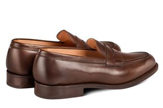 Havard Street Penny Loafer - Espresso Burnished Calf - R E Tricker Ltd