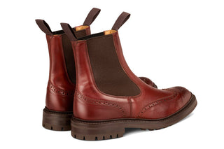 Henry Country Dealer Boot - Burgundy Burnished - R E Tricker Ltd