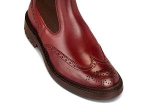 Henry Country Dealer Boot - Burgundy Burnished - R E Tricker Ltd