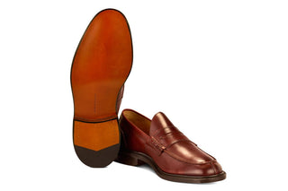 James Penny Loafer - Burgundy Burnished - R E Tricker Ltd