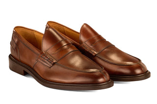 James Penny Loafer - Coffee Burnished - R E Tricker Ltd