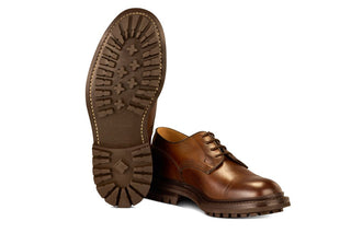 Matlock Country Shoe - Coffee Burnished (5 Fitting) - R E Tricker Ltd