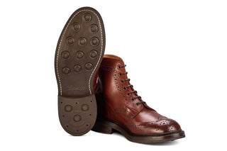 Stow Country Boot - Burgundy Burnished - R E Tricker Ltd