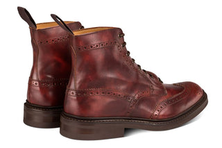 Stow Country Boot - Burgundy Museum - R E Tricker Ltd