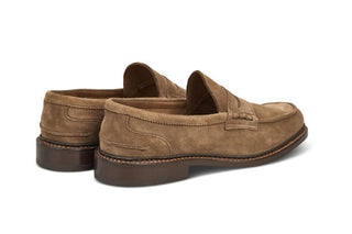 Adam Penny Loafer - New Brown Suede - R E Tricker Ltd