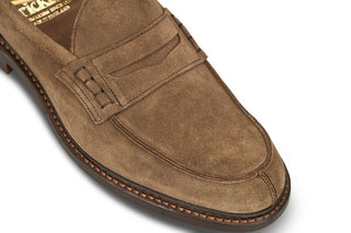 Adam Penny Loafer - New Brown Suede - R E Tricker Ltd