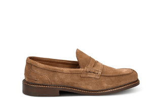 Adam Penny Loafer - New Brown Suede - R E Tricker Ltd
