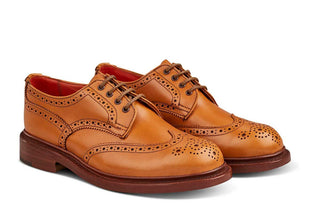 Anne Brogue Country Shoe - ACORN ANTIQUE - R E Tricker Ltd