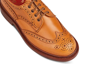Anne Brogue Country Shoe - ACORN ANTIQUE - R E Tricker Ltd