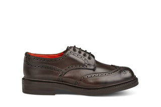 Anne Brogue Country Shoe - Espresso Burnished - R E Tricker Ltd