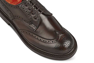 Anne Brogue Country Shoe - Espresso Burnished - R E Tricker Ltd