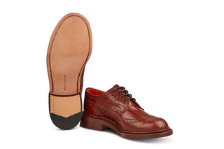 Anne Brogue Country Shoe - Marron Antique - R E Tricker Ltd