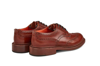 Anne Brogue Country Shoe - Marron Antique - R E Tricker Ltd