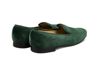CHURCHILL VELVET SLIPPER - Green - R E Tricker Ltd