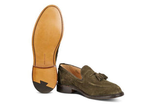 Elton Tassel Loafer - Earth Suede - R E Tricker Ltd