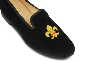 FLEUR DE LYS VELVET SLIPPER - R E Tricker Ltd