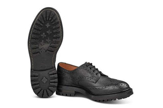 Ilkley Country Shoe - Black Scotch Grain - R E Tricker Ltd