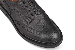 Ilkley Country Shoe - Black Scotch Grain - R E Tricker Ltd