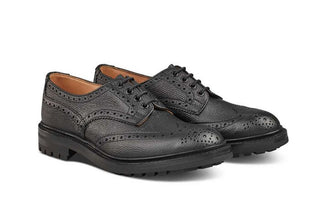Ilkley Country Shoe - Black Scotch Grain - R E Tricker Ltd