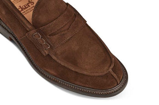 James Penny Loafer - Chocolate Suede - R E Tricker Ltd