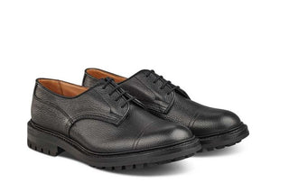 Matlock Country Shoe - Black Scotch Grain (6 Fitting) - R E Tricker Ltd
