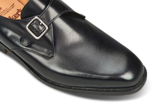 Mayfair Single Buckle Monk Shoe - Black - R E Tricker Ltd