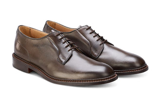 Robert Derby Shoe - Espresso Burnished - R E Tricker Ltd