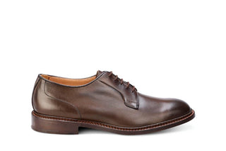 Robert Derby Shoe - Espresso Burnished - R E Tricker Ltd