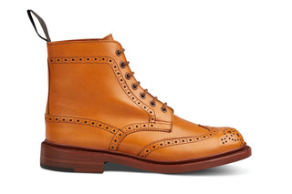 Stephy Brogue Boot - ACORN ANTIQUE - R E Tricker Ltd