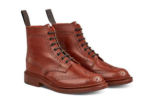 Stephy Brogue Boot - MARRON ANTIQUE - R E Tricker Ltd