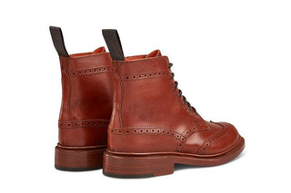 Stephy Brogue Boot - MARRON ANTIQUE - R E Tricker Ltd