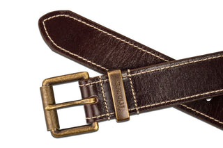 TRICKER'S LEATHER BELT - Dark Brown - R E Tricker Ltd