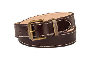 TRICKER'S LEATHER BELT - Dark Brown - R E Tricker Ltd