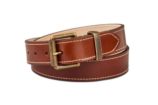 TRICKER'S LEATHER BELT - Marron - R E Tricker Ltd